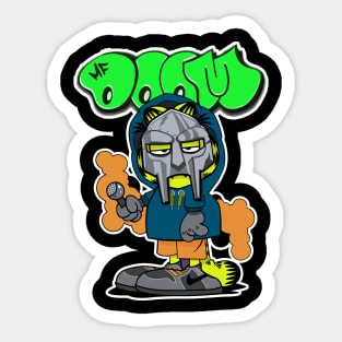 Villainous Flows Pay Tribute to Doom's Occupation as a Hip-Hop Icon with This Tee Sticker